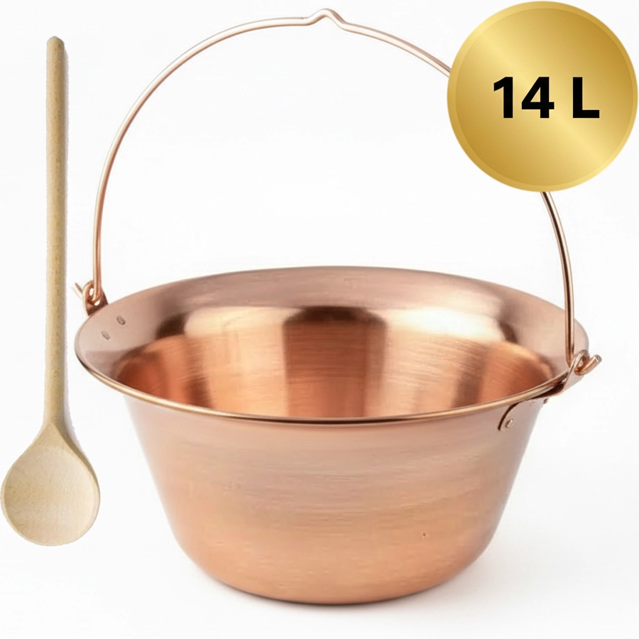 Medený kotlík 14 L s varechou